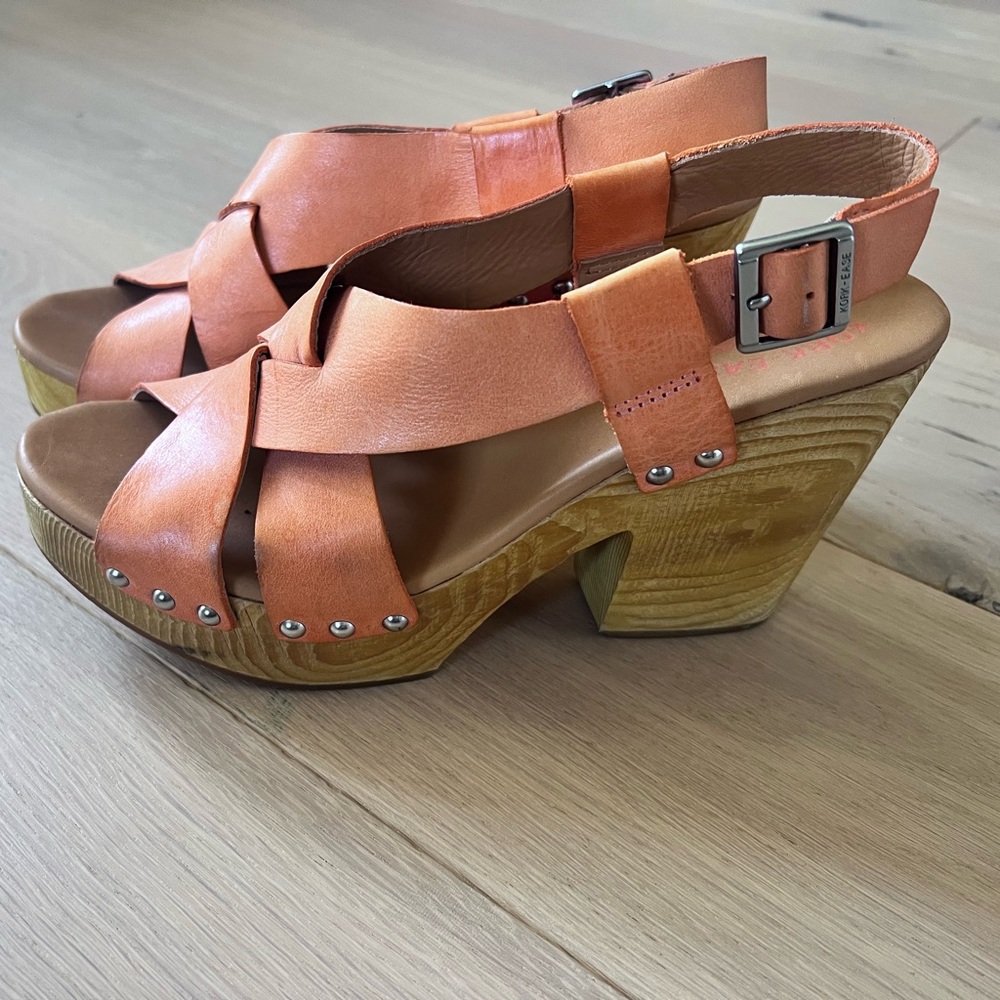 Women's Orange Platform Sandals